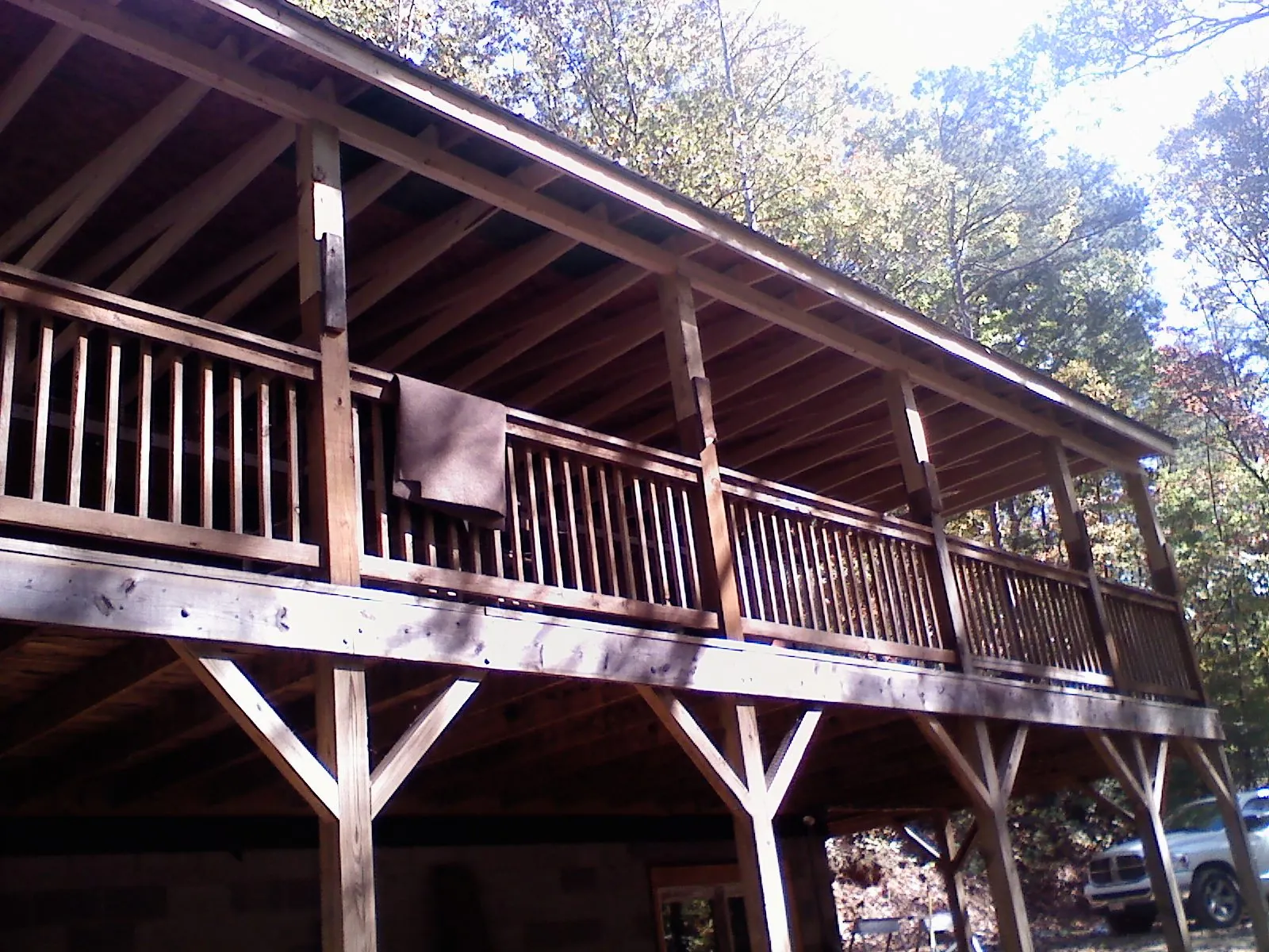 Timber framing under a new elevated porch and deck — Roof Leak Repair in Citrus Heights by Roofing Brothers